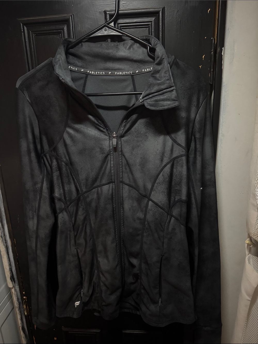 Fabletics Black Full-Zip Utility Jacket
